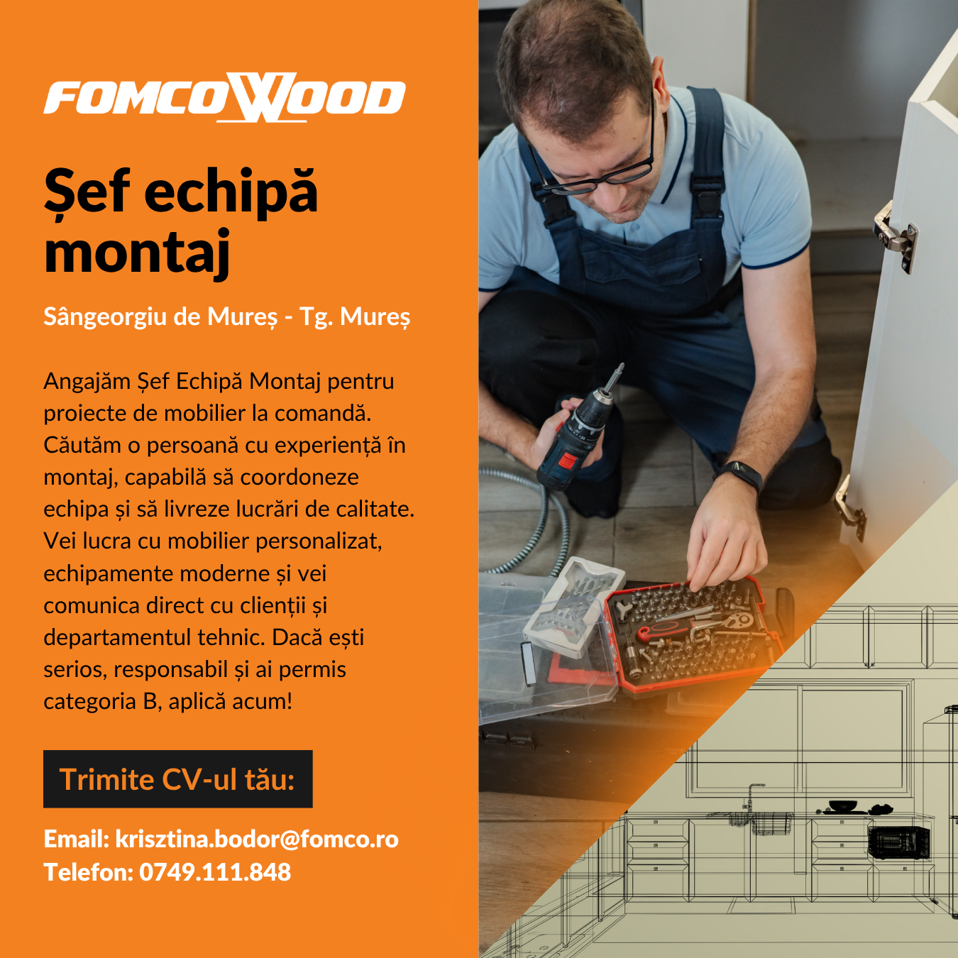 Șef Echipă Montaj - Fomco Wood