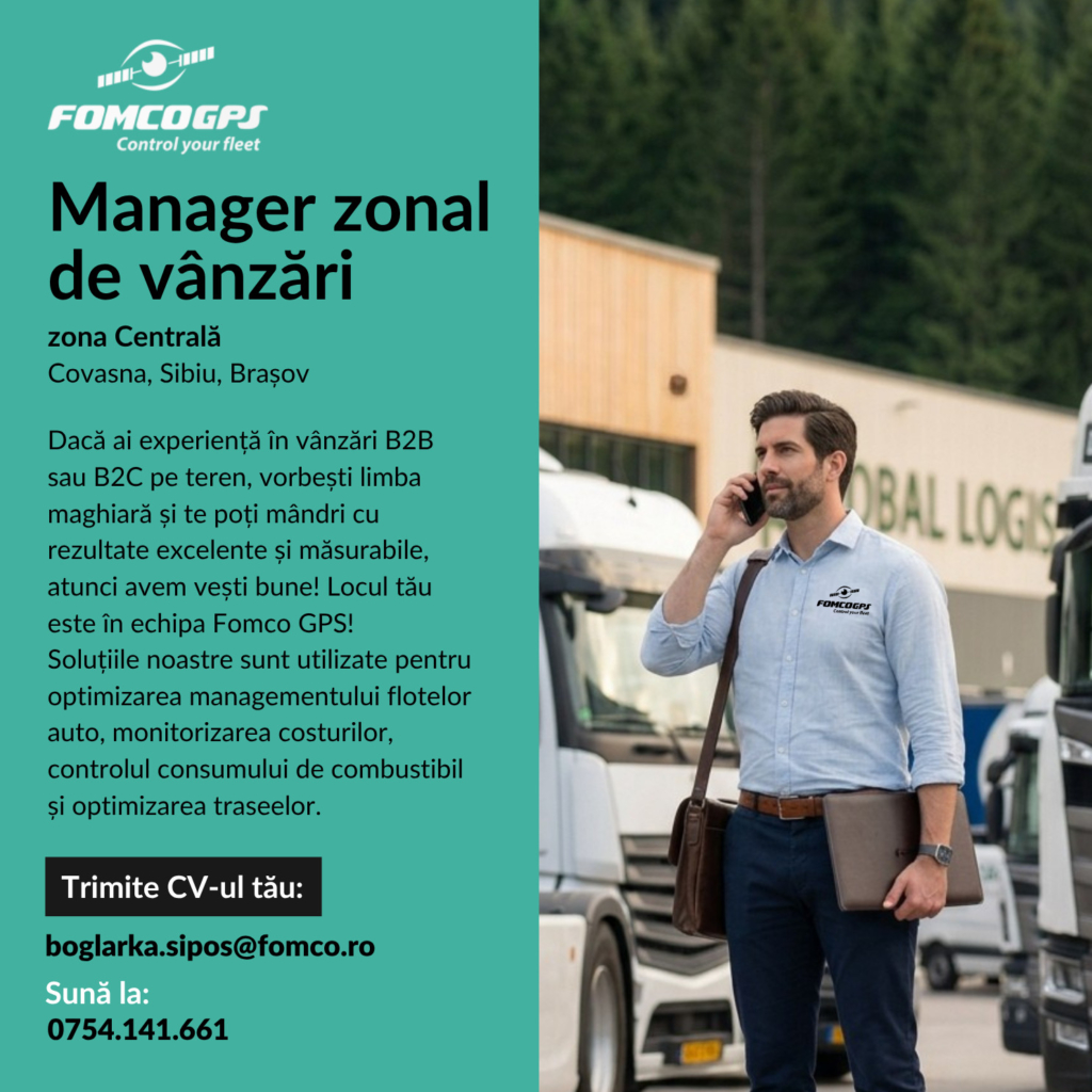 Manager zonal de vânzări-zona Centrală