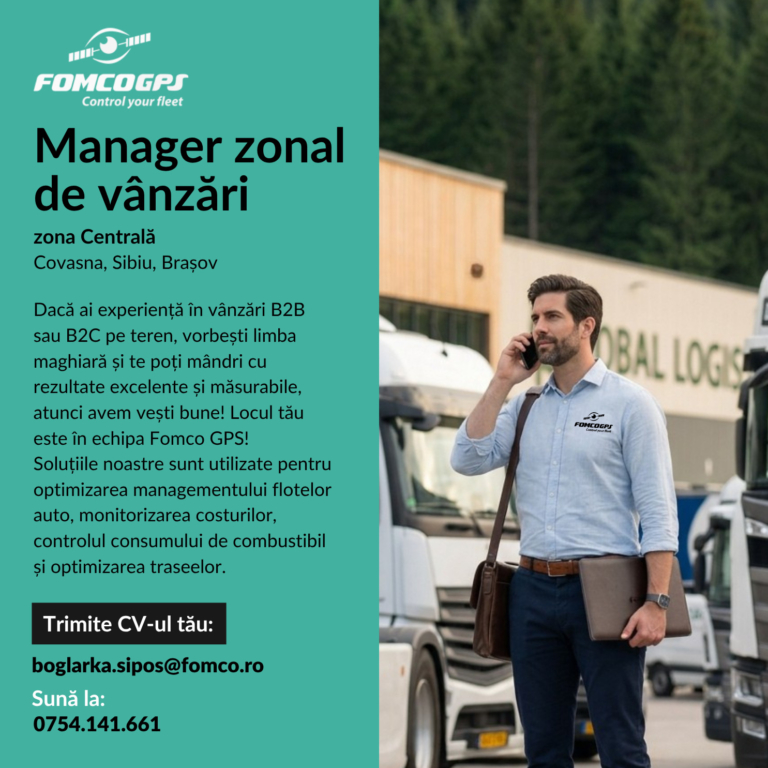 Manager zonal de vânzări-zona Centrală