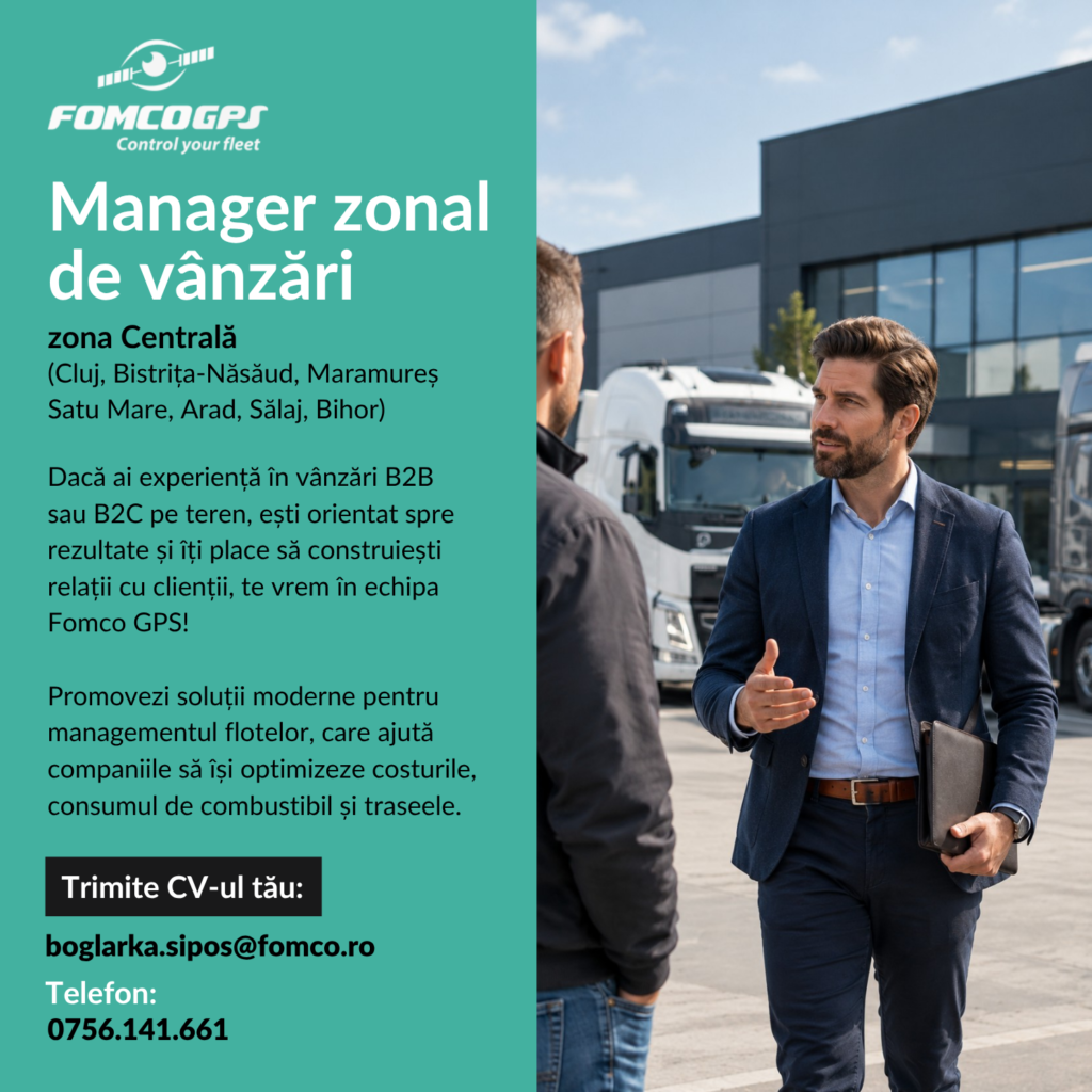 Manager zonal de vânzări – zona Centrală